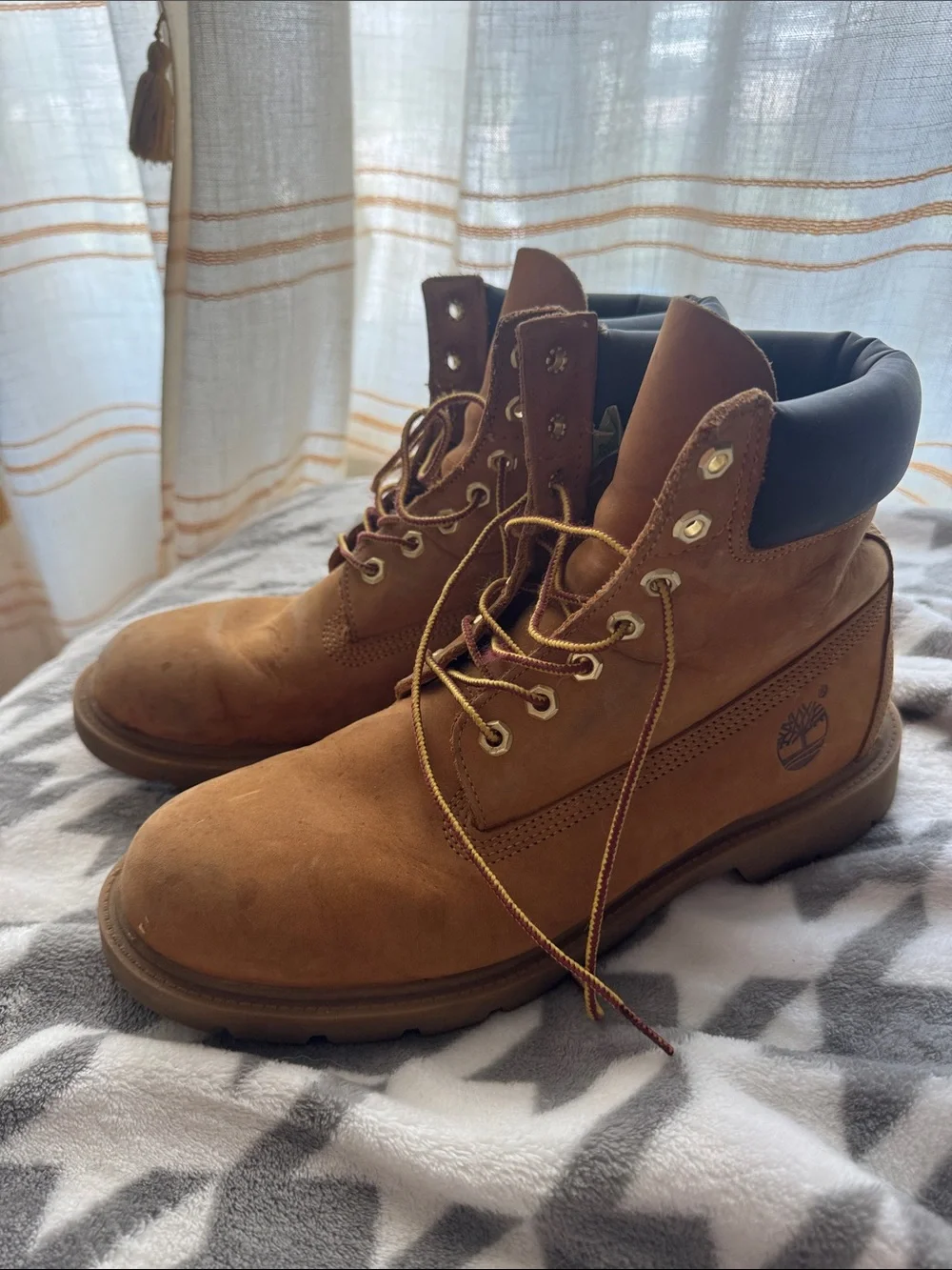 Timberland Men’s Wheat Brown 6-Inch Lace-Up Work Boots